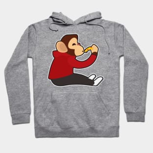 Monkey with Piece of Pizza Hoodie